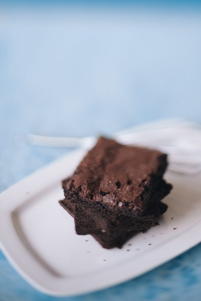 Brownie on a plate