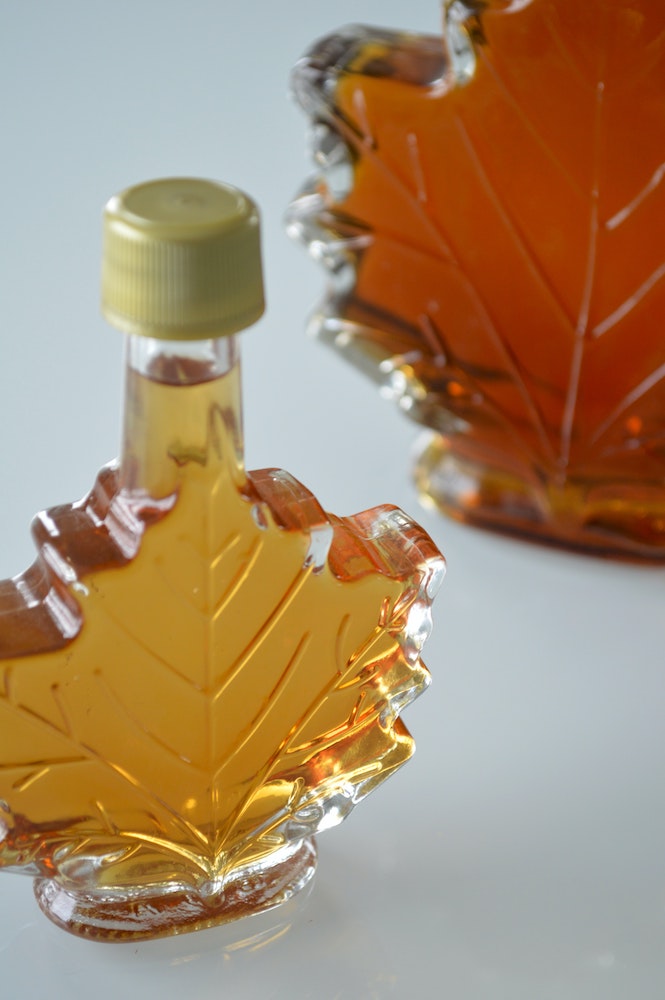 Bottle of maple syrup